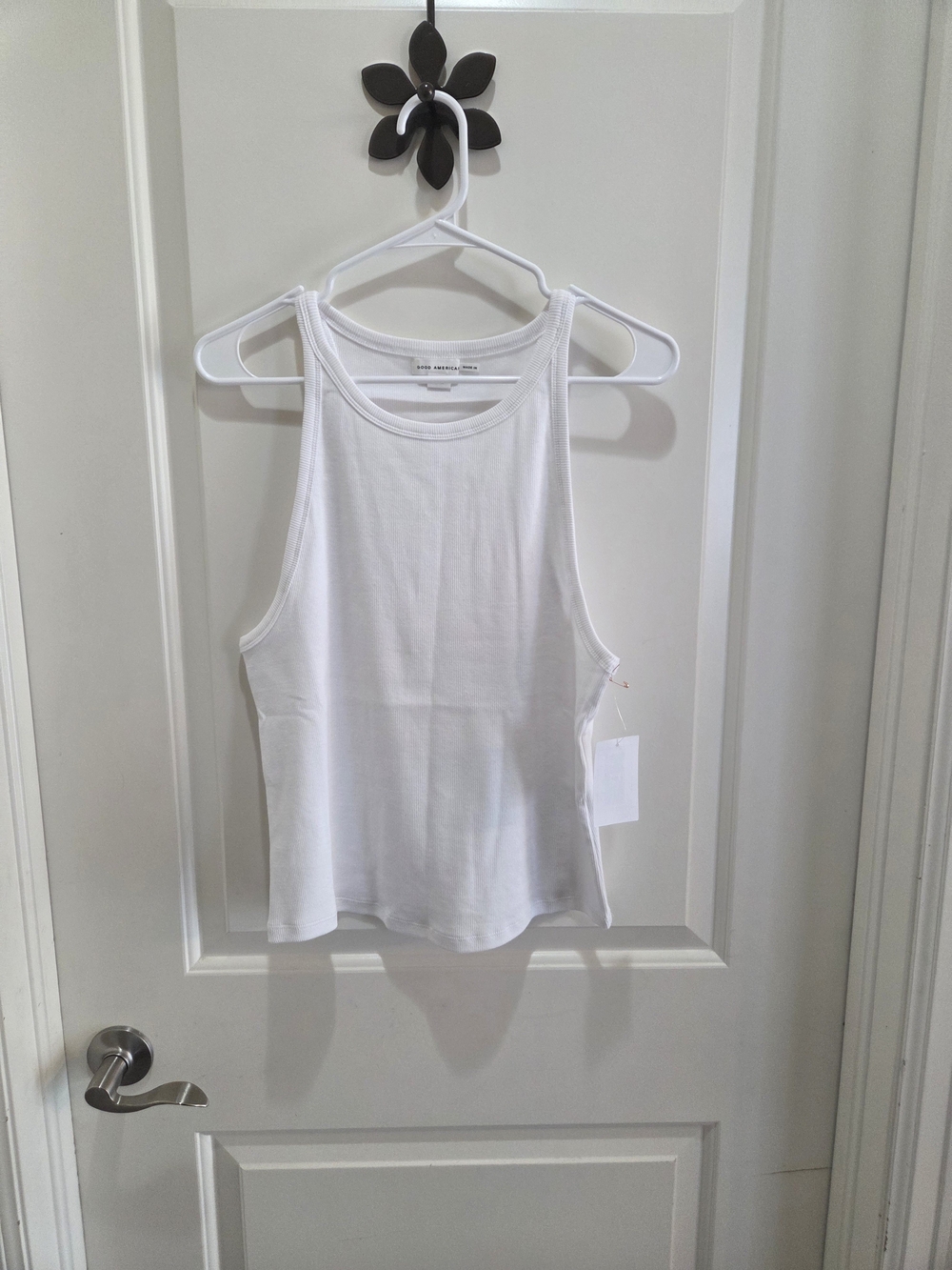 Good American White Racerback Tank - Slim Fit
